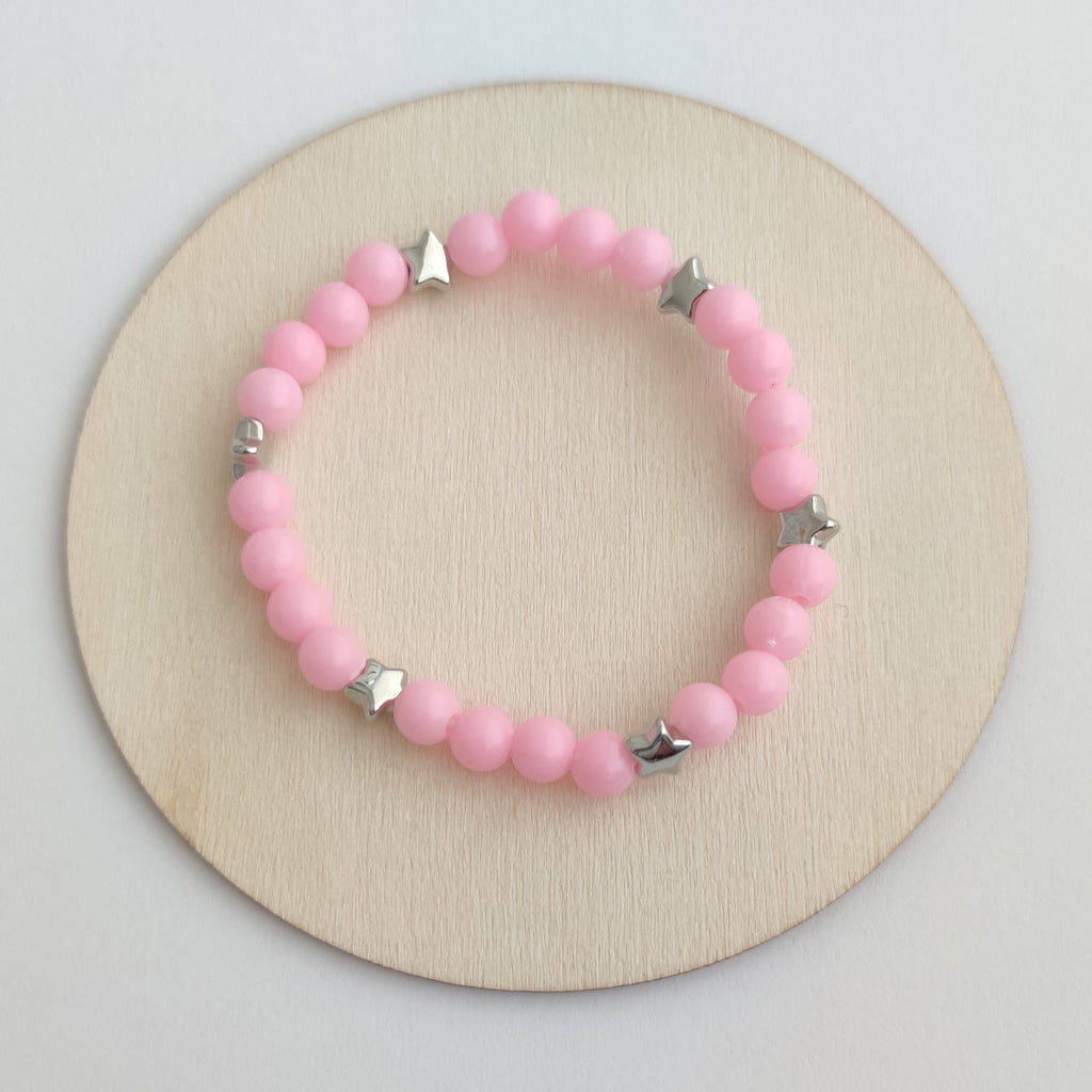 Pulseras de Colores Estrellas Plateadas