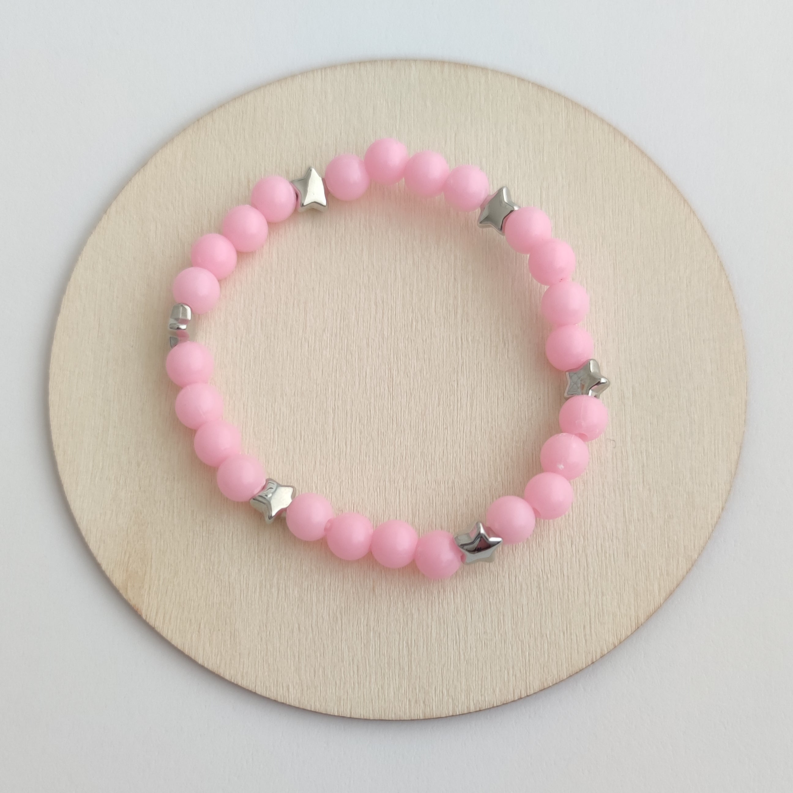 Pulseras de Colores Estrellas Plateadas