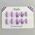 Uñas con Líneas Brillante