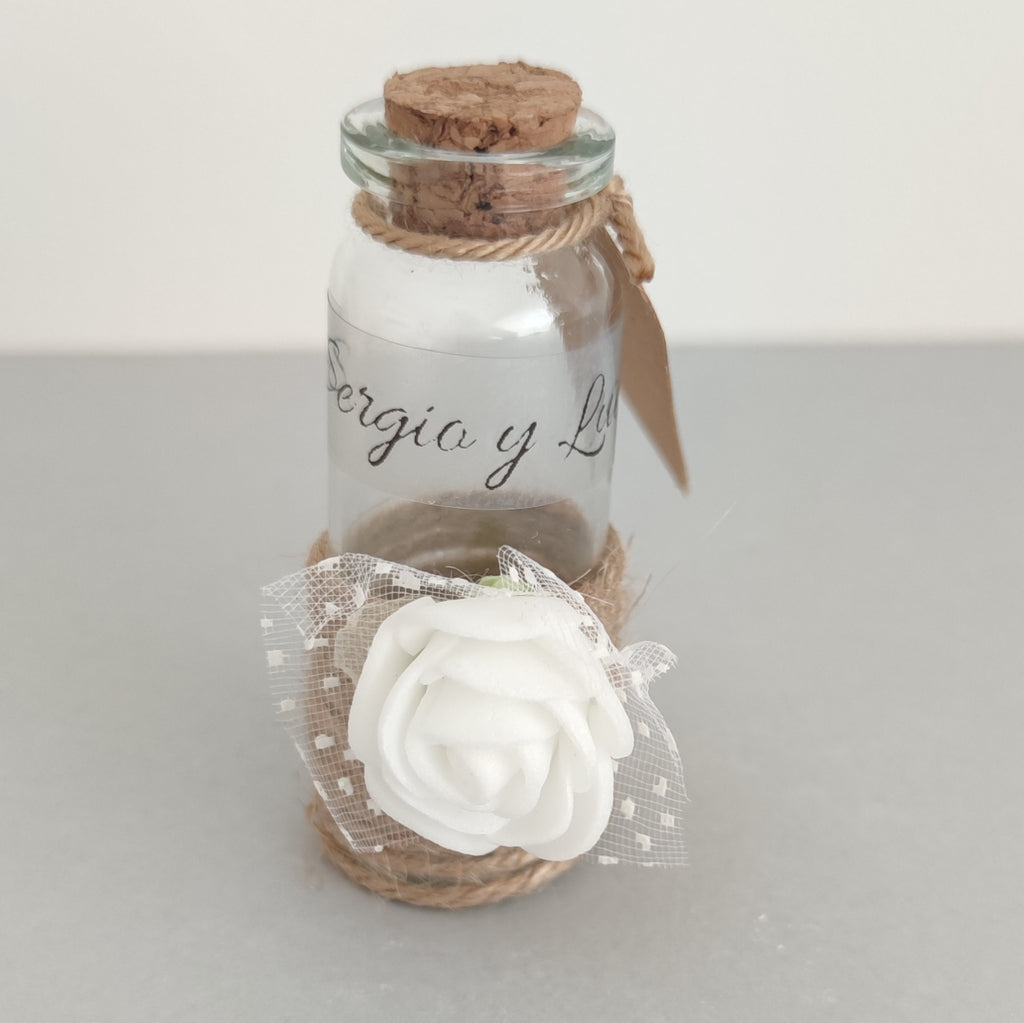 Botella Flor Blanca