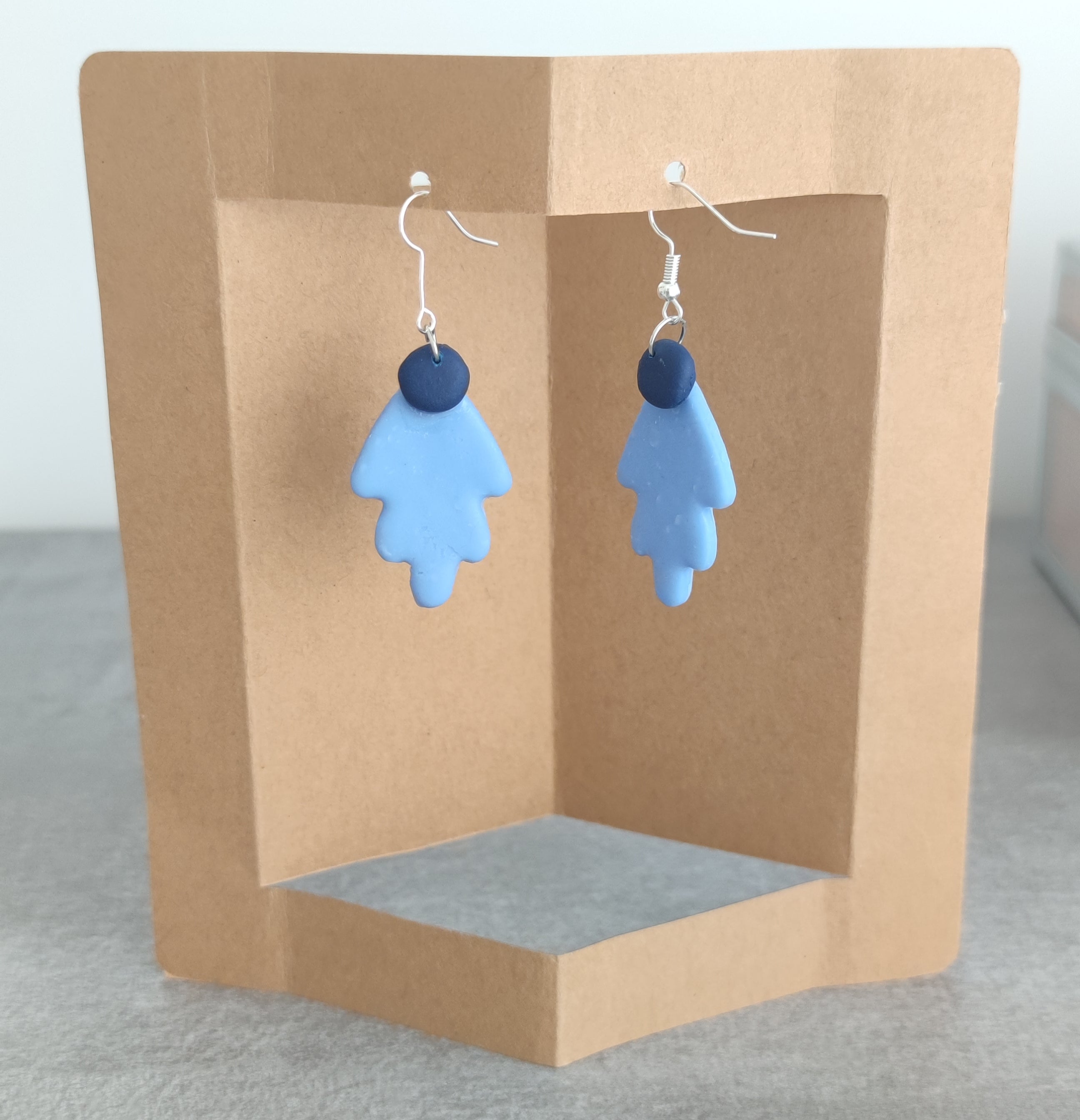 Pendientes Hoja Azul