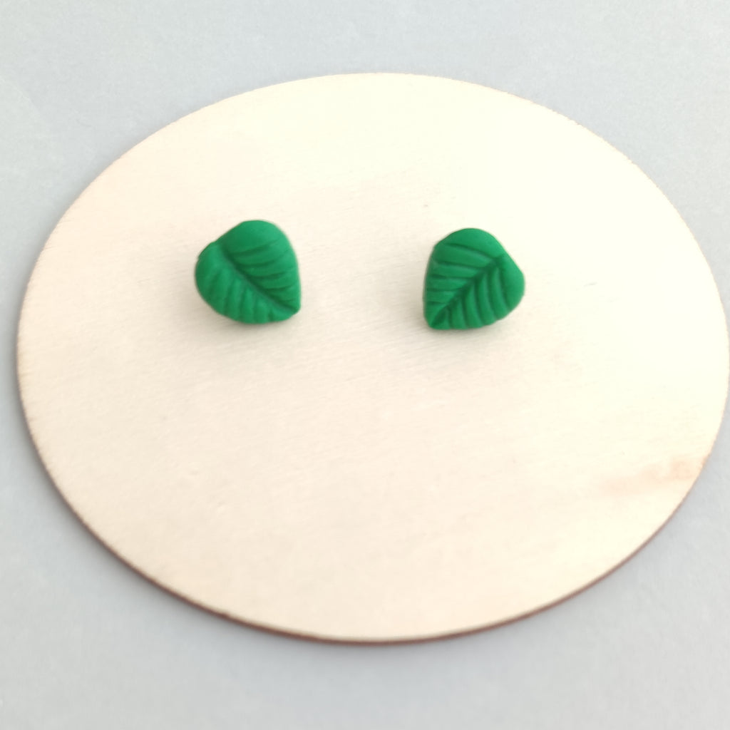 Pendientes Mini Hoja Verde