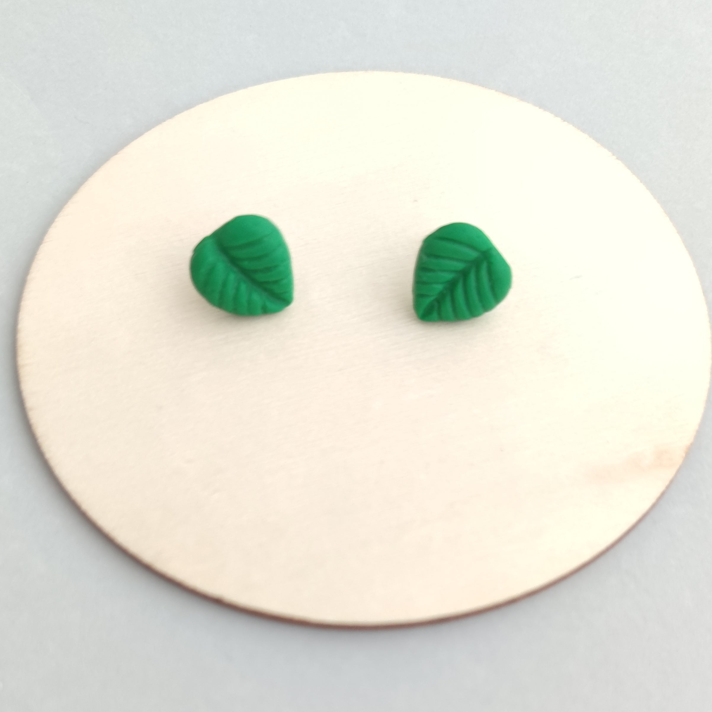 Pendientes Mini Hoja Verde