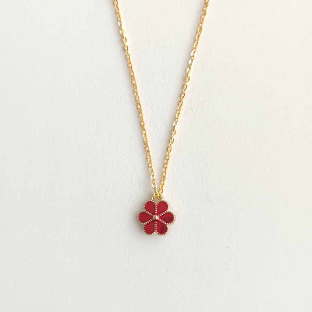 Collar Flor Roja