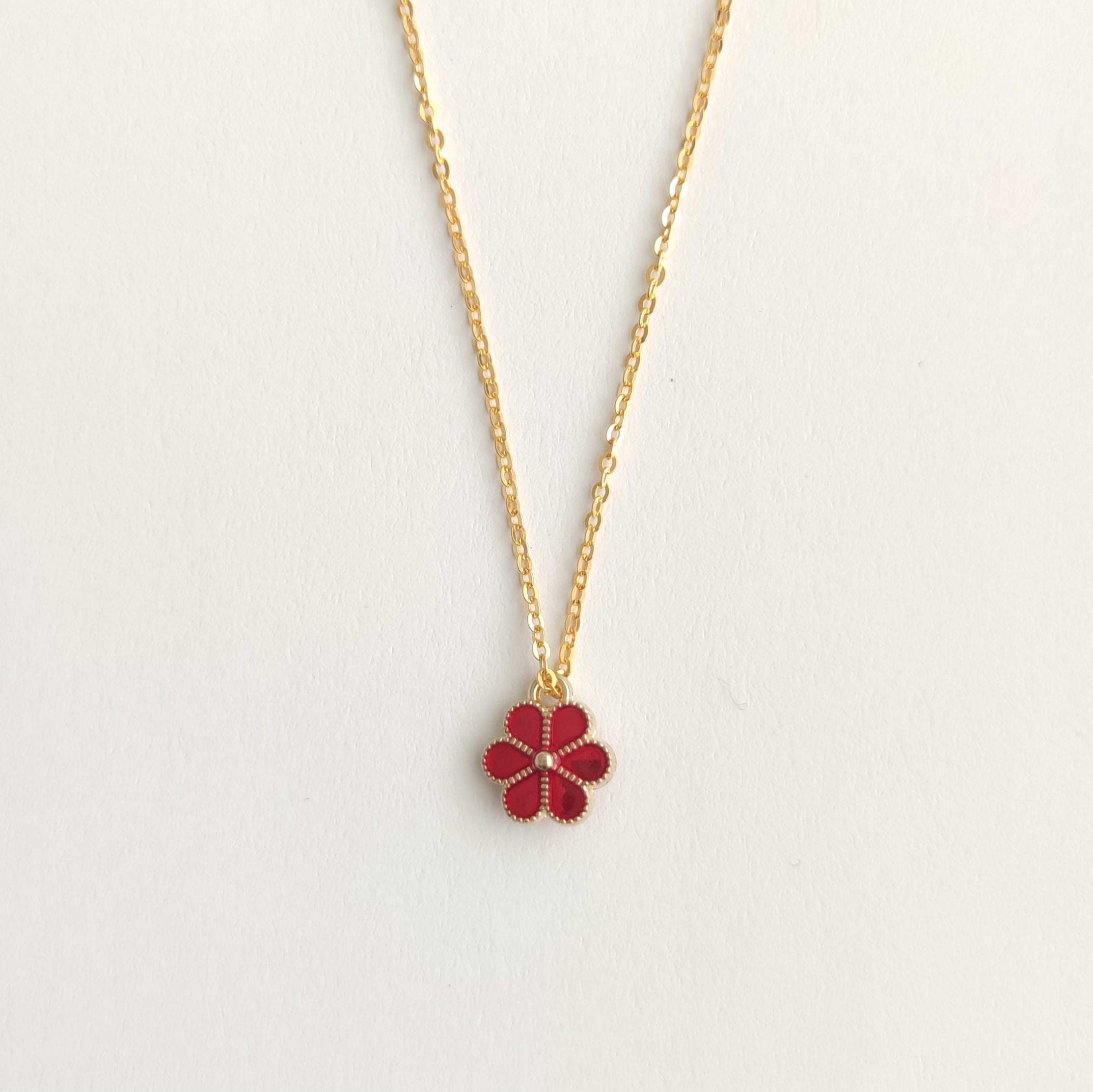 Collar Flor Roja
