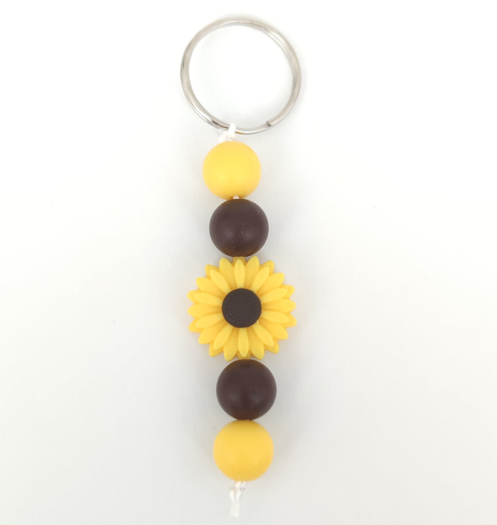 Llavero floral de silicona