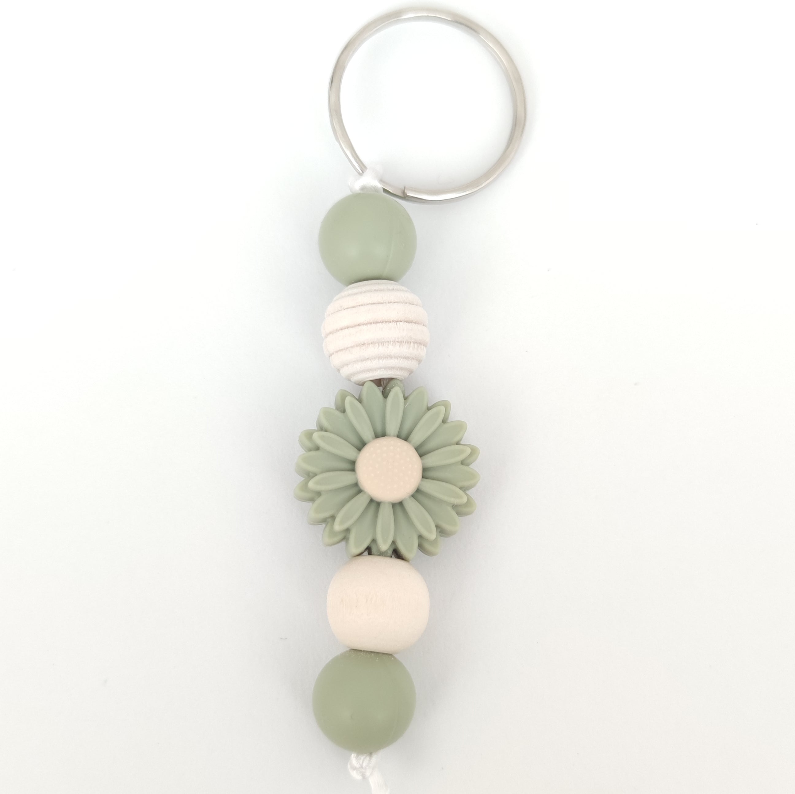 Llavero floral de silicona