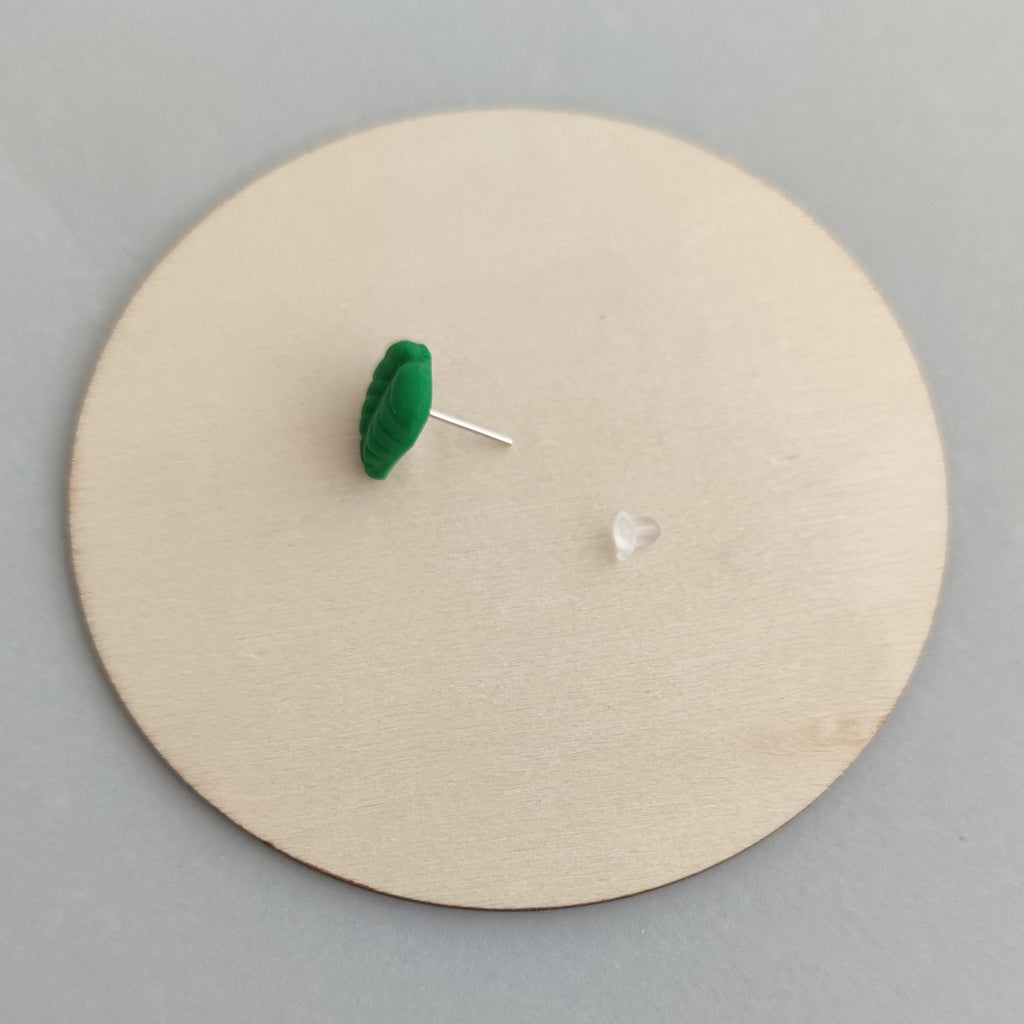 Pendientes Mini Hoja Verde