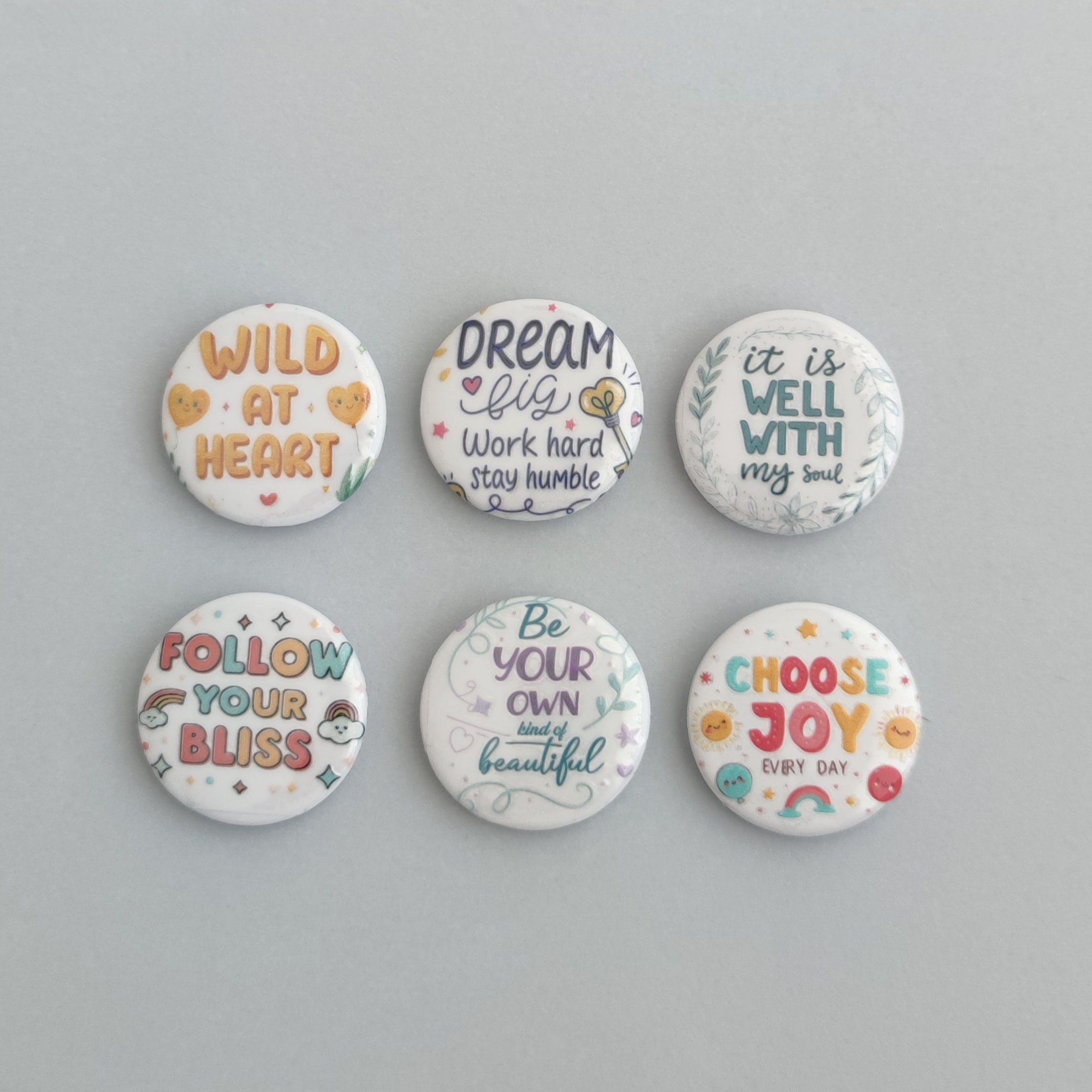 Chapas con Frase Motivadora