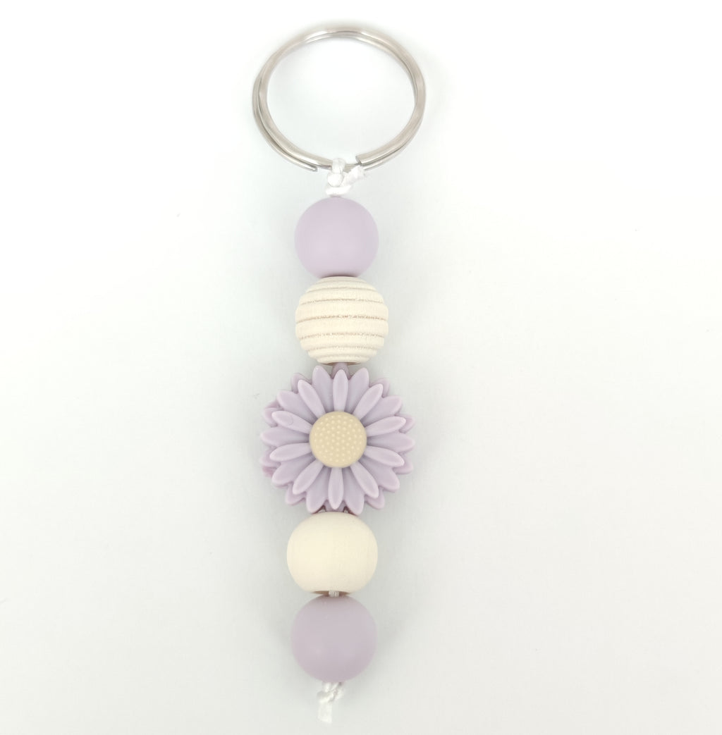 Llavero floral de silicona