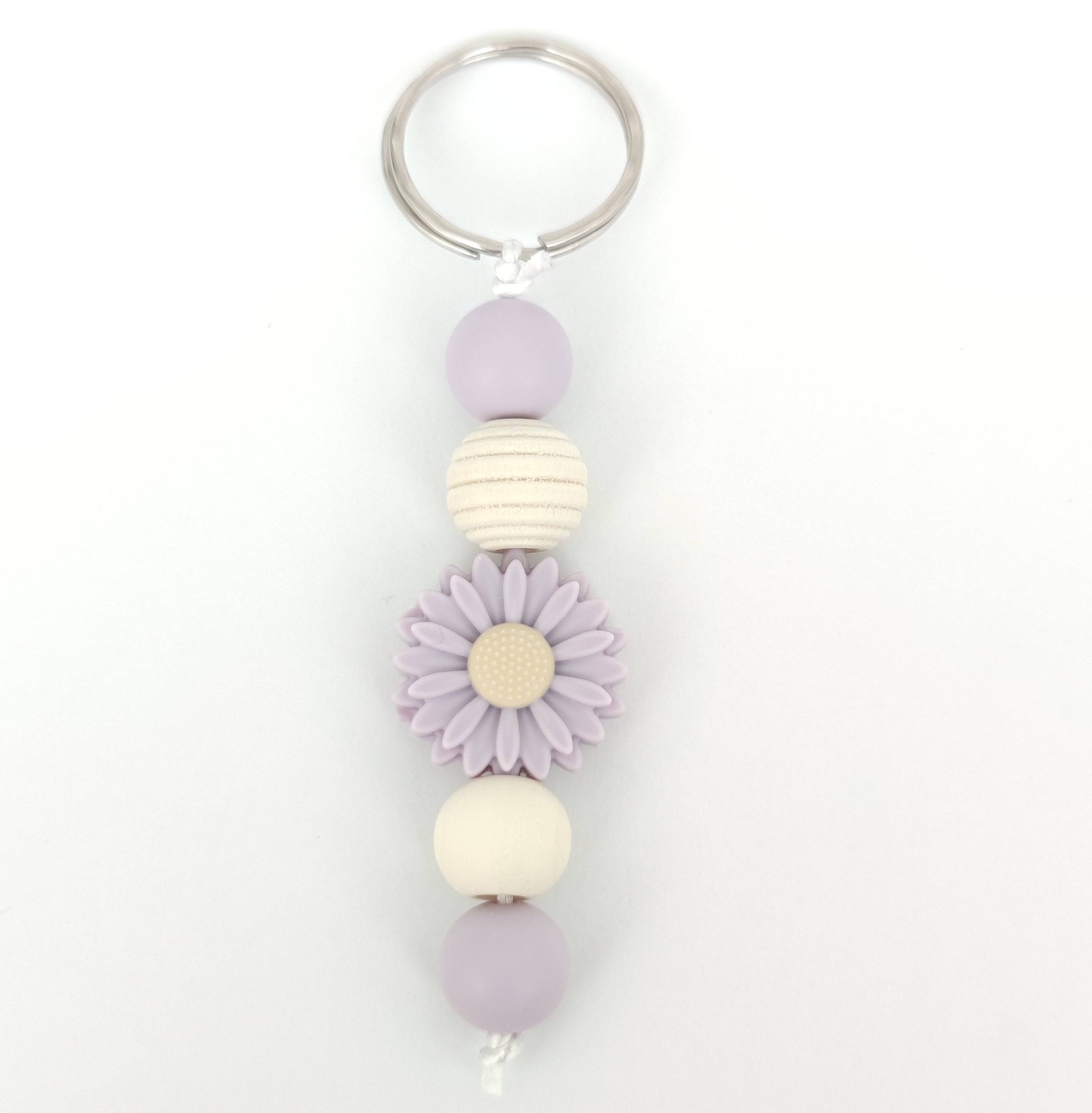 Llavero floral de silicona
