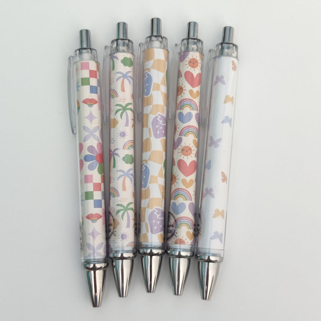 Bolígrafos Estampados Colección Pastel
