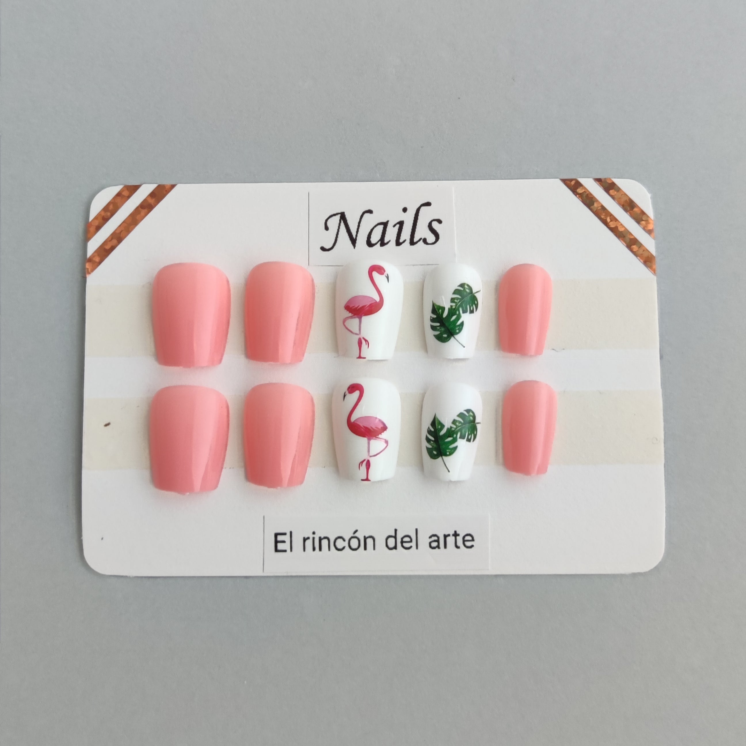 Uñas Flamingo Tropical