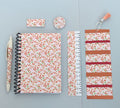Set de Papelería Floral Naranja