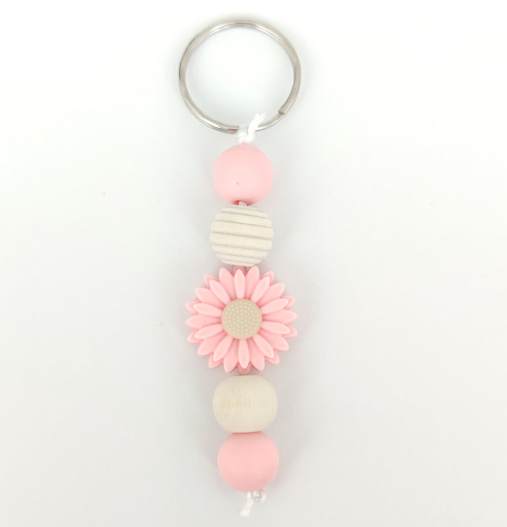 Llavero floral de silicona