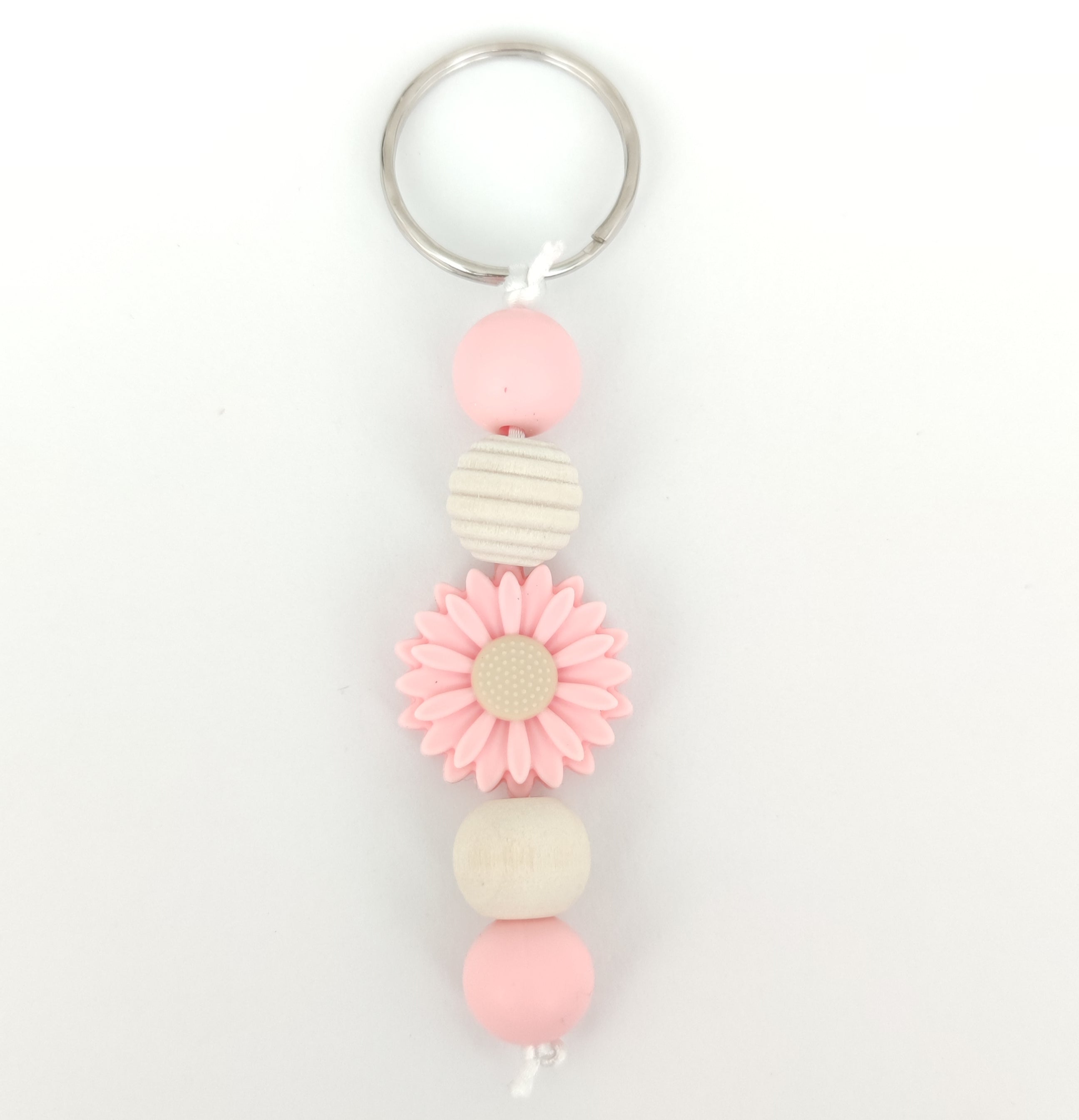 Llavero floral de silicona