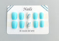 Uñas con Hoja Turquesa