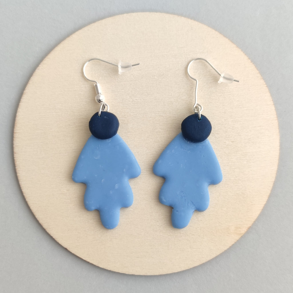 Pendientes Hoja Azul