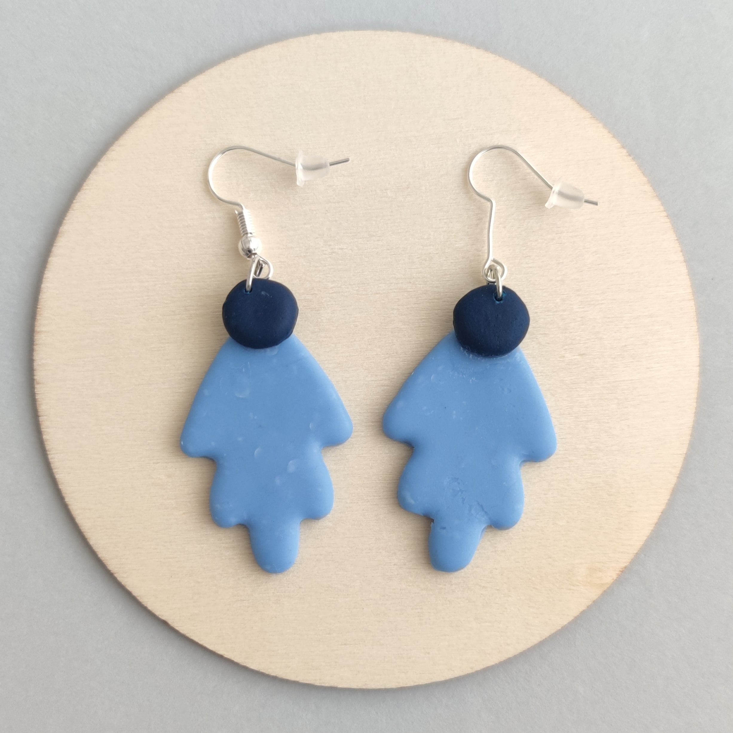 Pendientes Hoja Azul