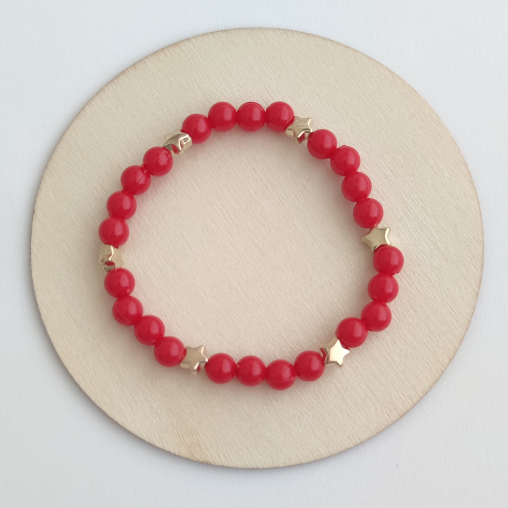 Pulseras de Colores Estrellas Doradas